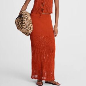 Madewell Women’s Pointelle-Stitch Maxi Skirt XS